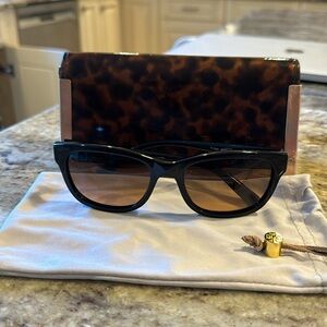 TORY BURCH Black Sunglasses with Black Tint Lens